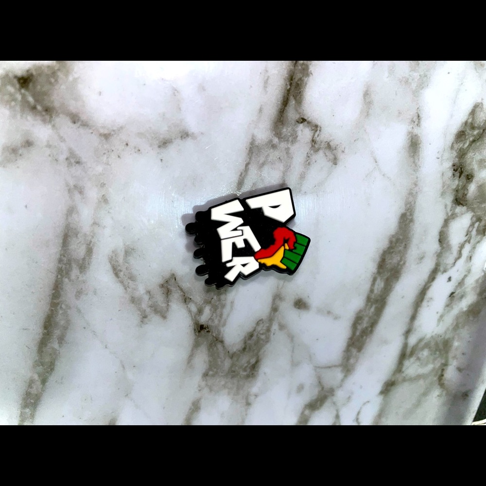 Black power Croc shoe charm ✊🏾❤️💛💚